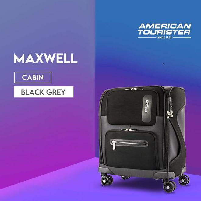 American Tourister Koper Hardcase Maxwell Cabin 18 Inch Bla Grey