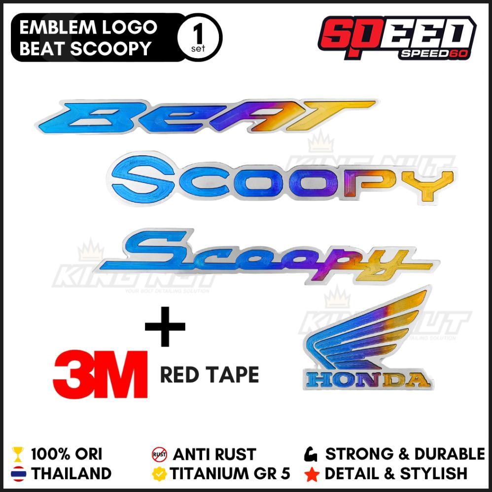 Probolt Titanium Emblem Logo Scoopy Beat Honda Wings Beat Grade 5