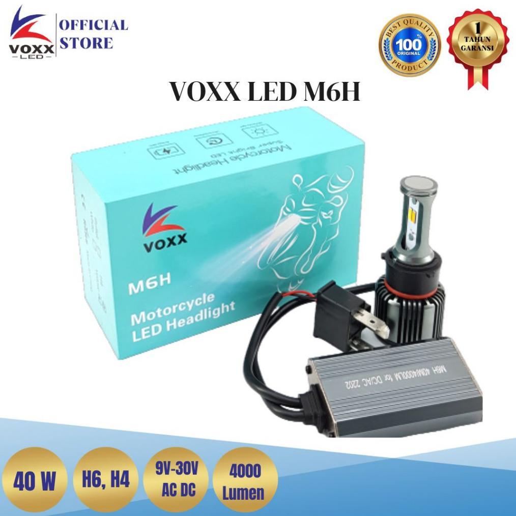 VOXX LED Lampu Motor LED M6H AC DC 40W 4000 Lumen 2 Mata H6 H4 2 Sisi