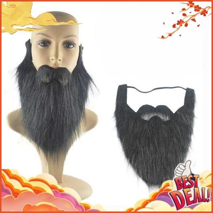 Terbaik Jenggot Palsu Warna Hitam Coklat Putih Kostum Cosplay Drama Dan Pesta