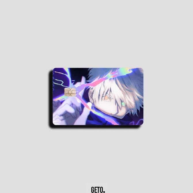 Lansungkirim- Stiker Sticker Skin Kartu Atm Anime Jujutsu Kaisen Special Hologram | Geto Card Geto C