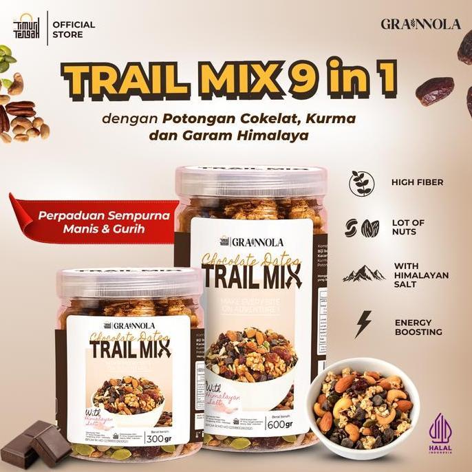 Timur Tengah 9 in 1 Trail Mix Chocolate Dates 600 gr | Almond, Walnut, Kurma, Choco Chunks, Raisin, 