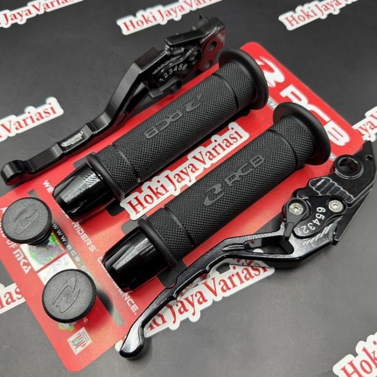 Handgrip HG55 RCB Original + Jalu Stang CNC + Handle Rem Cnc / Handgrip Motor Nmax Aerox Mio Beat Le