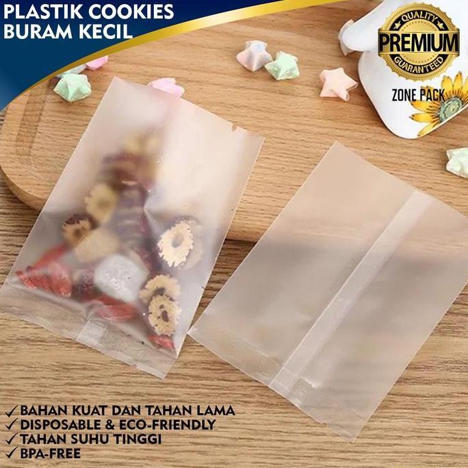 [100 PCS] Plastik Cookies Buram Kecil  | Plastik Sealer Permen Nastar | Kantong Plastik Doff Roti