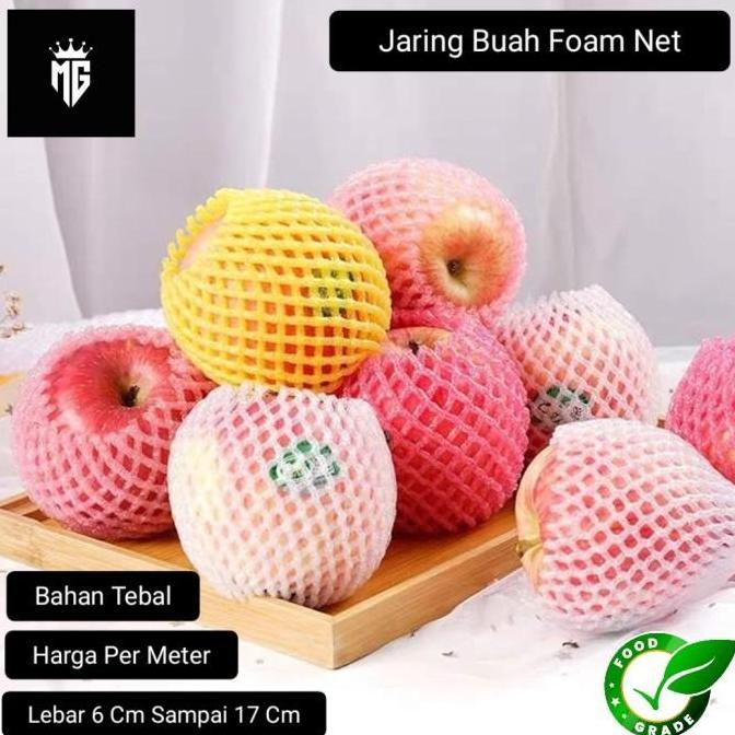 Best- Jaring Buah Foam Net Busa Warna Polynet Pembungkus Apel Jeruk Pir