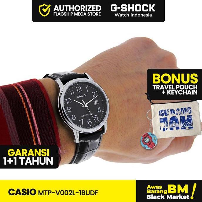 New- Casio General Mtp-V002L-1Budf | Jam Tangan Pria Cowok | Analog | Anti Air | Original | Casio Wa