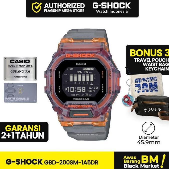New- G-Shock Gshock Gbd-200Sm-1A5Dr Gbd-200Sm Gbd-200 Gbd200Sm Gbd 200Sm Jam Kaca Watches Ungu Quart