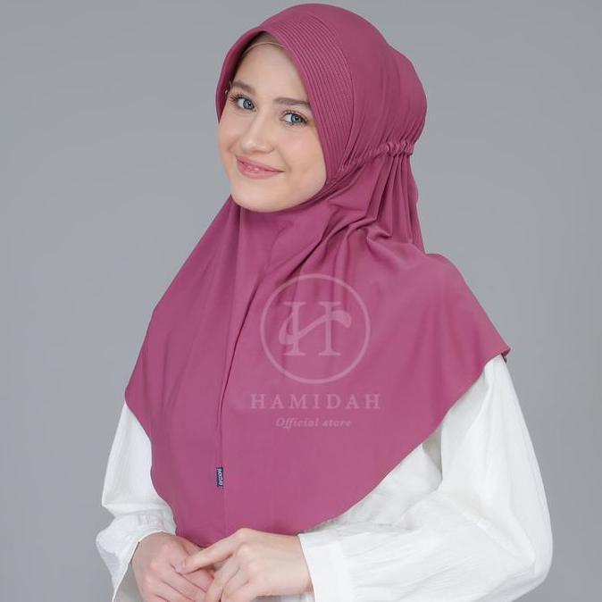 New- Hijab Bergo Size L Hamidah Serut Premium