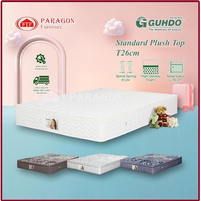 Newcap- Guhdo Spring Bed  Kasur Standard Plush Top 90 100 120 140 160 180 200X200 T 26 Cm - Guhdo Sp