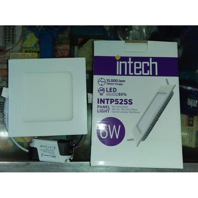 Lampu Downlite inbow Panel LED 6watt Kotak INTECH