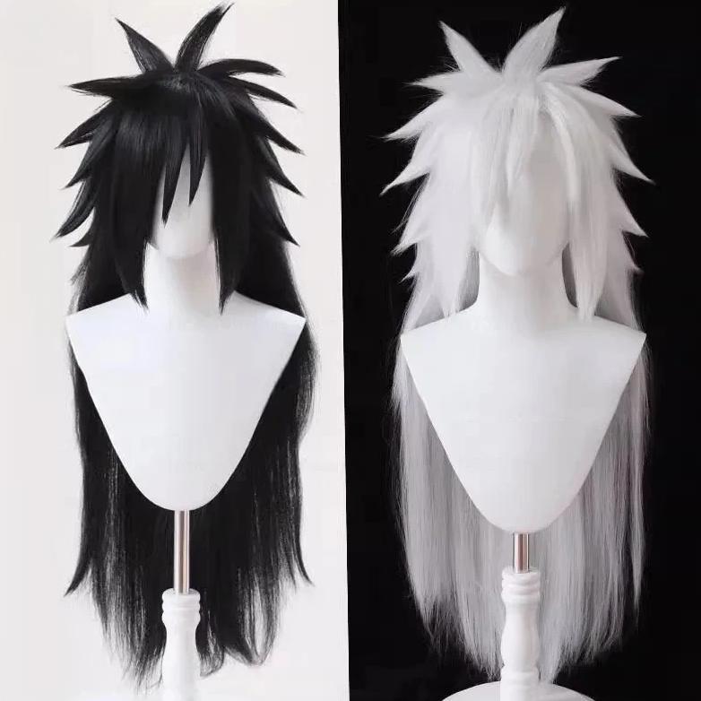 Uchiha Madara Cosplay Wigs Long  Heat Resistant Synthetic Hair Game Anime Wigs