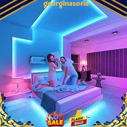 [3528 10m] Lampu led strip rgb 16 warna remote tiktok warna warni lampu kamar dinding UNIK
