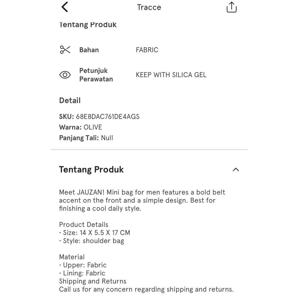 Good- TAS TRACCE JAUZAN OLIVE