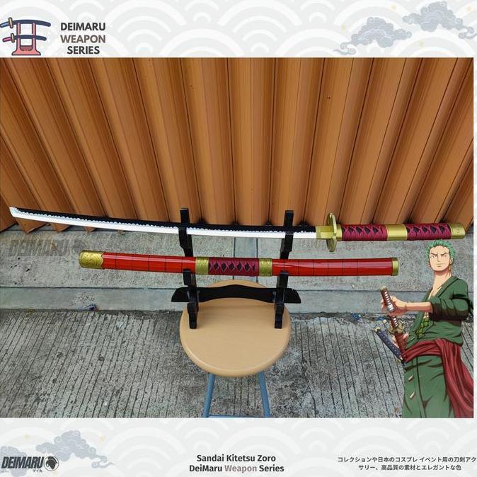 Replika Pedang Sandai Kitetsu Zoro Anime One Piece - Pedang Kayu