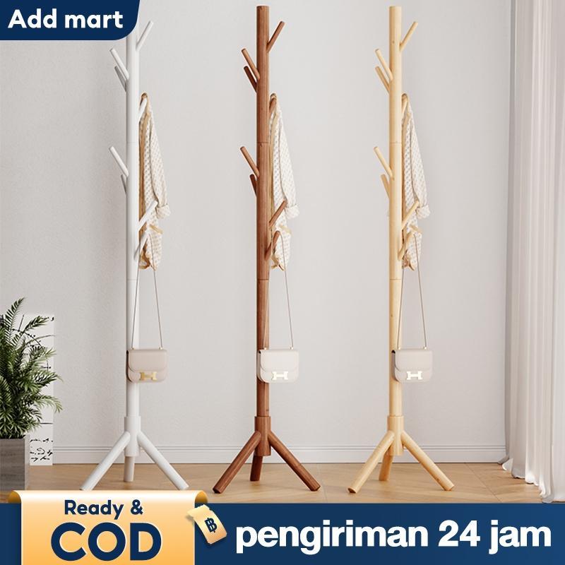 Stand Hanger Kayu Stand Hanger Gantungan Baju Gantungan Topi Gantungan Tas Dan Topi Rak Mantel Kayu