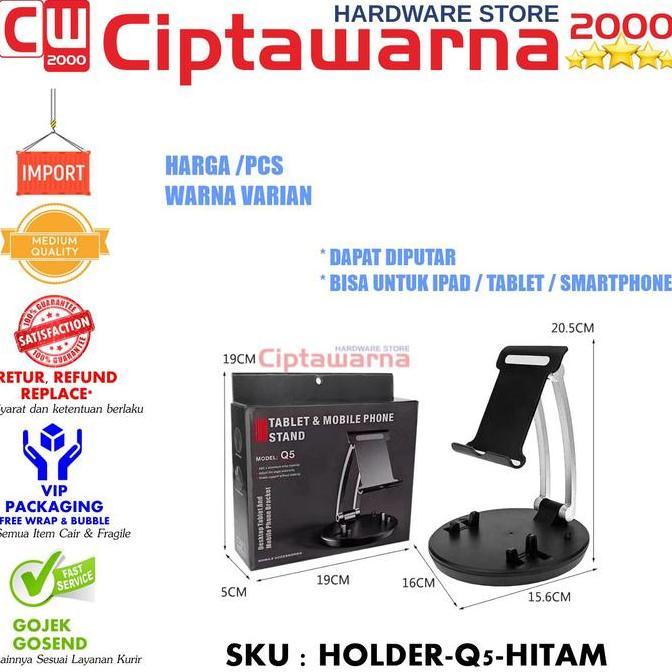 Stand Holder tablet Hp Stainless Folding Mobile Phone Smartphone - Q5
