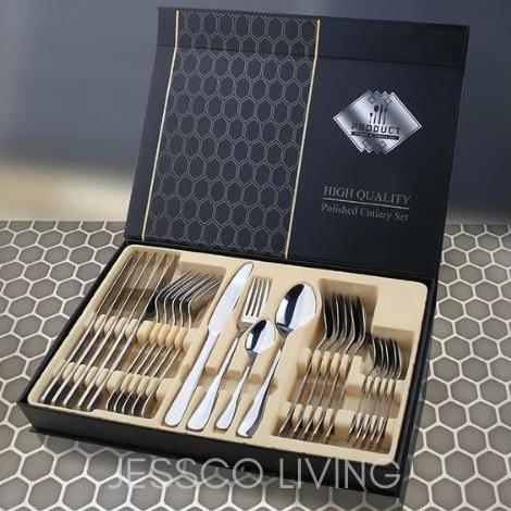 Sendok Sultan set isi 24 / Sendok gold / Sendok rose gold/Sendok makan