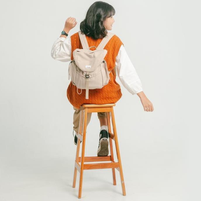 New- Evroa Nancy Medium Backpack Canvas | Tas Mini Ransel Ipad, Notebook 12 Inch | Backpack Wanita C