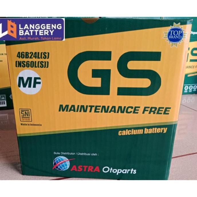 Promo Aki / Accu GS ASTRA ORIGINAL 46B24L(S)/NS60L(S)/NS60LS MF (Aki Kering) Diskon