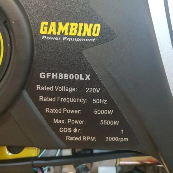 Terjangkau Genset 5000 Watt Starter Gambino Inverter Gfh8800Lx