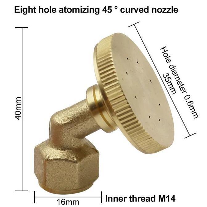 Ytta- Spuyer Kabut Lubang 8 Drat M14 Nozzle Sprayer Kabut Nozzle Cte Tangki Sprayer Elektrik Manual
