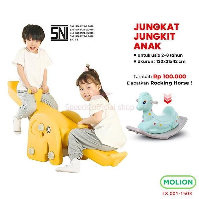 Toypuy- Jungkat Jungkit Anak Seesaw Perosotan Mainan Jungkat-Jungkit  Toys Kuda Kudaan Prosotan 001-