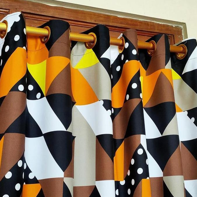 Romx- Gorden Pintu Murah Hordeng Jendela Panjang Untuk Ruang Tamu Atau Kamar Tidur Model Smokring 12