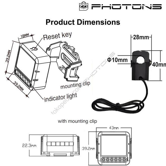 Yxyg- Tuya Smart Energy Meter 80A Wifi With Current Transformer Clamp Kwh