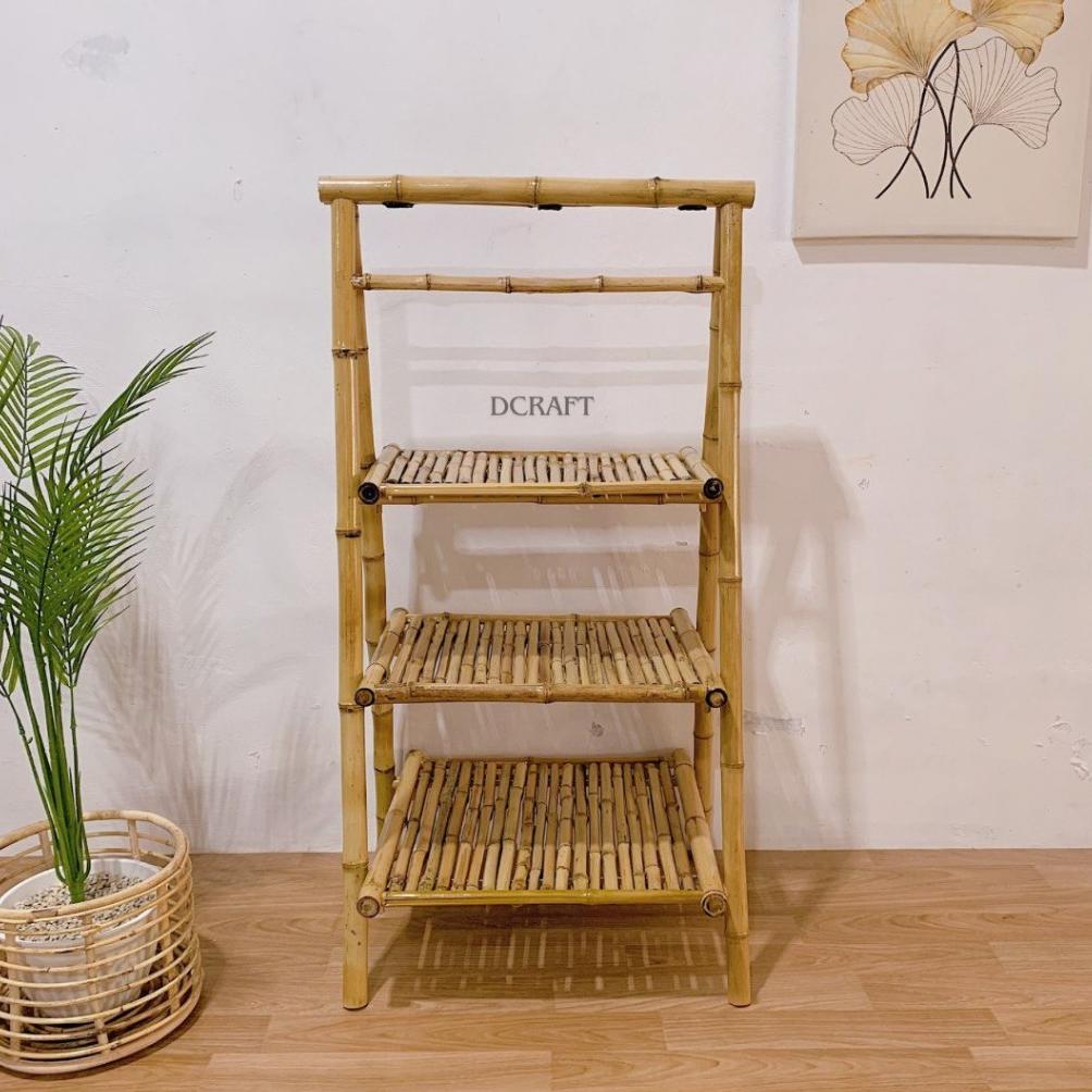 Rak Susun Bambu / Rak Serbaguna Susun 3 / Rak Bambu / Rak Sepatu / Rak Buku / Rak Tanaman