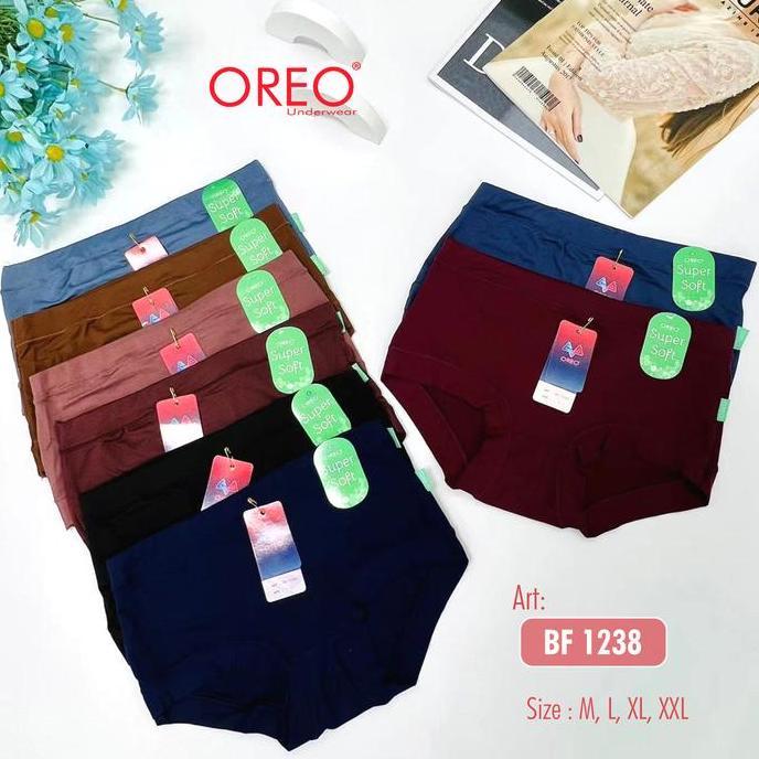 Upap- (6Pcs) Cd Wanita Oreo Bf-1238 Celana Dalam Wanita Katun Premium