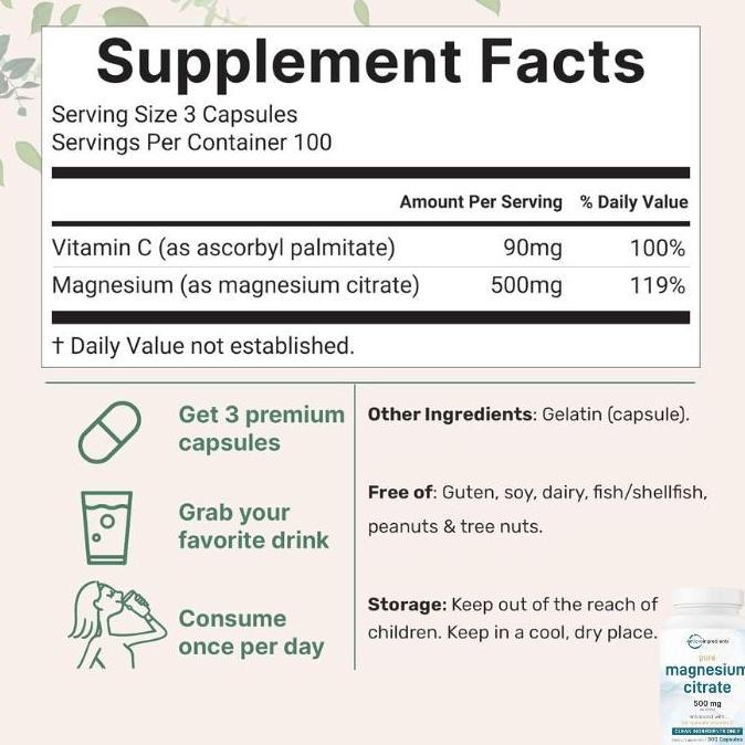 Vitmax- Micro Ingredients Microingredients Magnesium Glycinate & Citrate 450Mg