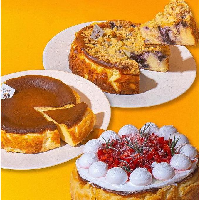 Basque Burnt Cheesecake - Ukuran 18cm Bulat (8/10 slice)