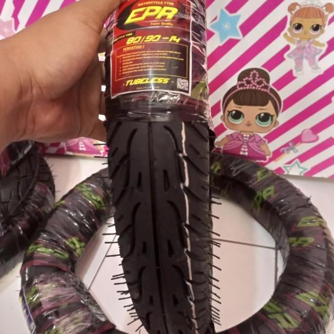 Good- paket 1 pasang ban tubles/non tubles motor matic ring 14 FREE PENTIL 