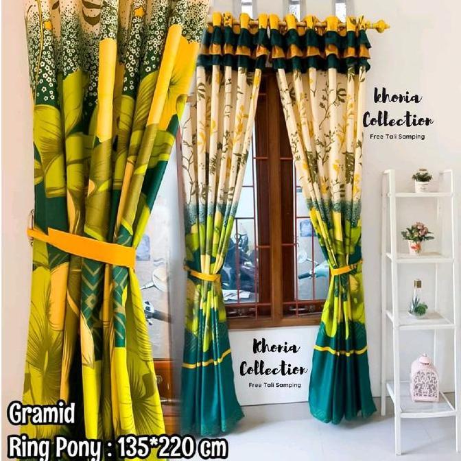 Romx- Gorden Rumbai Pintu Dan Jendela Motif Gramid ( Free Tali Samping  )