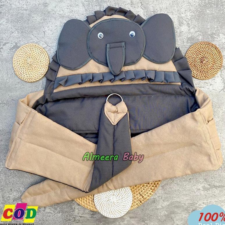 Gendongan Bayi Samping Kualitas Premium Motif Karakter Gajah Almeera Baby and Kids