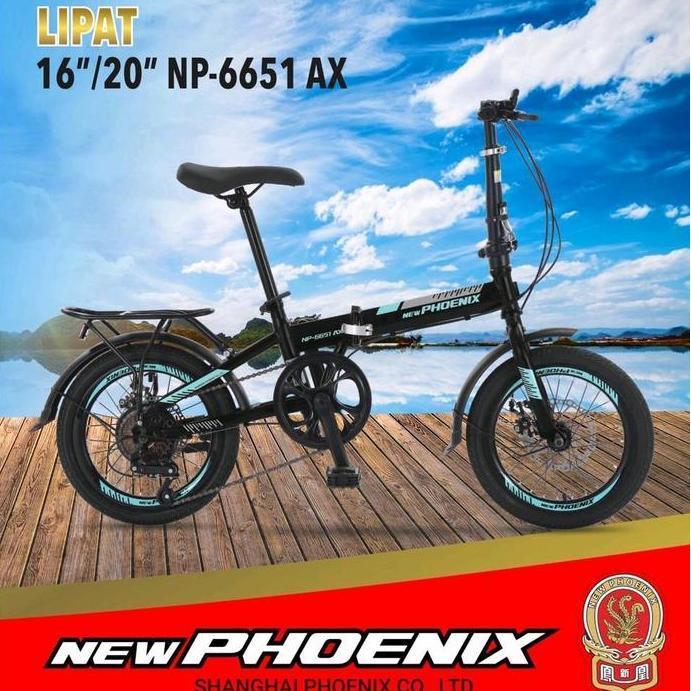 Terlaris Sepeda Lipat New Phoenix Np-6651 Ax 16 Inch