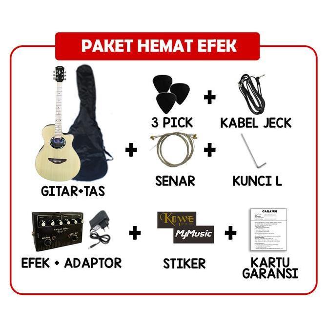 Gitar Akustik Elektrik APX 500 Custom Promo Paket Efek DR 02