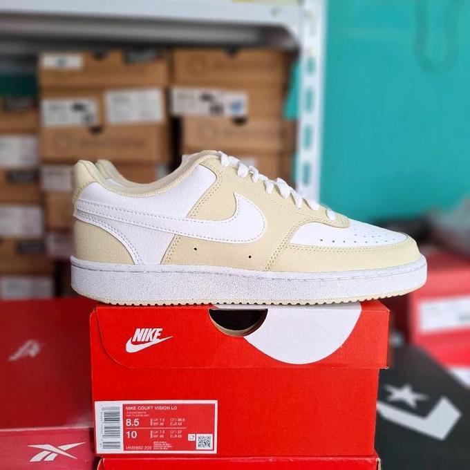 Sepatu Nke Court Vision Lo Khaki White Original