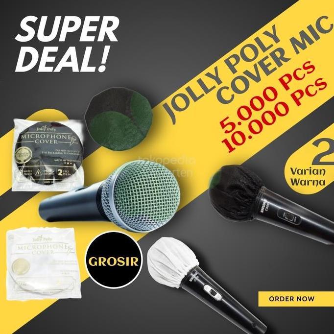 TERBARU Jolly poly Cover microphone sarung mic cover mic pelindung mic karaoke