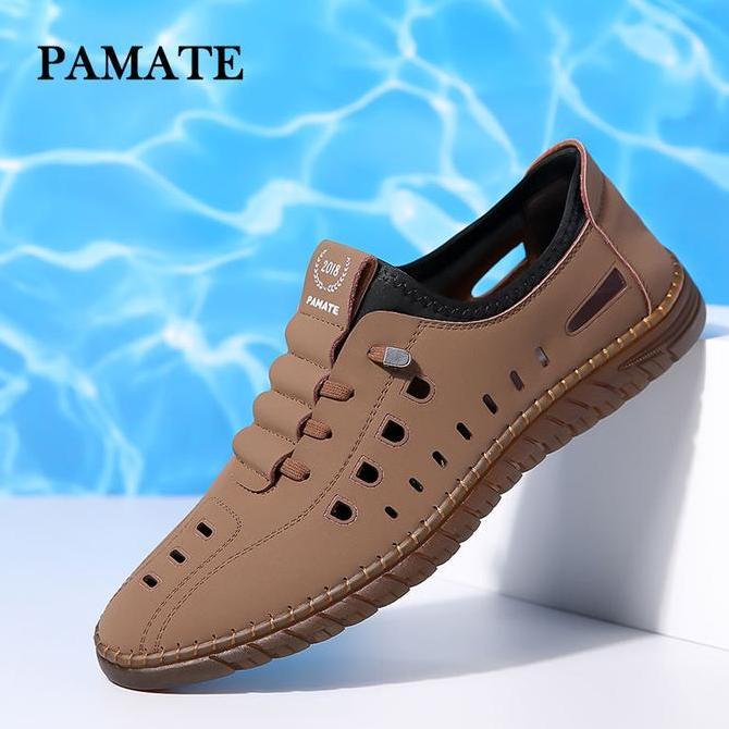 NEW - [PAMATE]Sepatu Casual Slip On Pria Anti Slip Nyaman Sepanjang Hari, Tahan Lama & Elegan Flat S