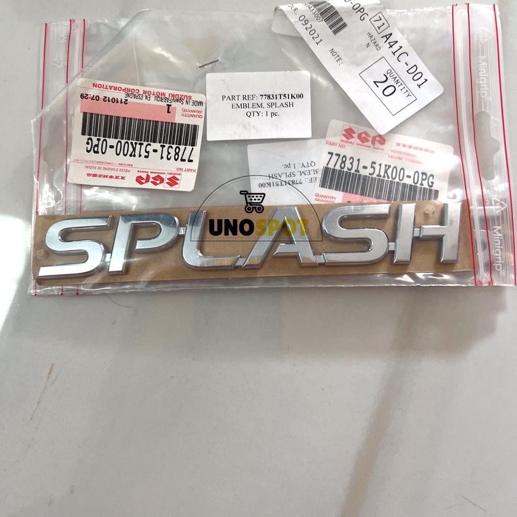 Emblem Logo "Splash" Suzuki Splash Original SGP