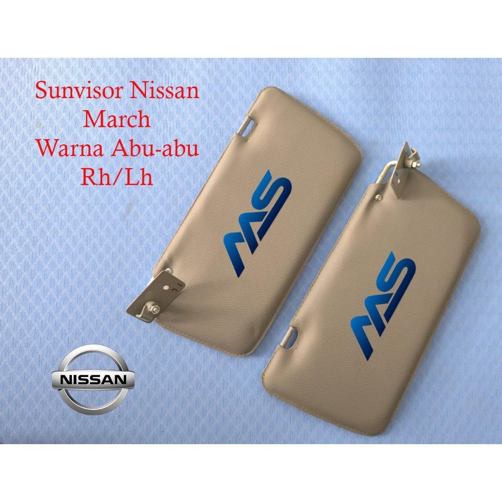 SUNVISOR KW + Cantolan - Sunvisor Nissan March - Warna Abu Abu (Pelindung Matahari)
