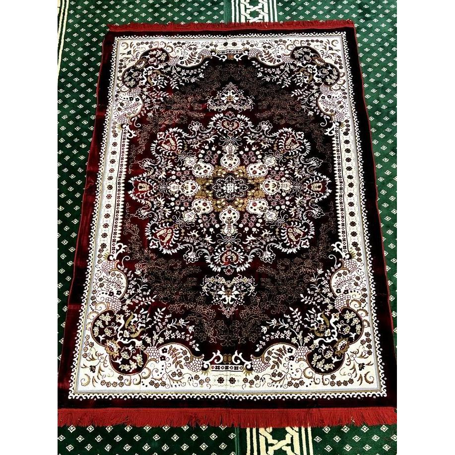 Karpet Turki 140x200 cm Hambal Kale Permadani Karpet lantai Bahan Tebal Lembut Ukuran jumbo