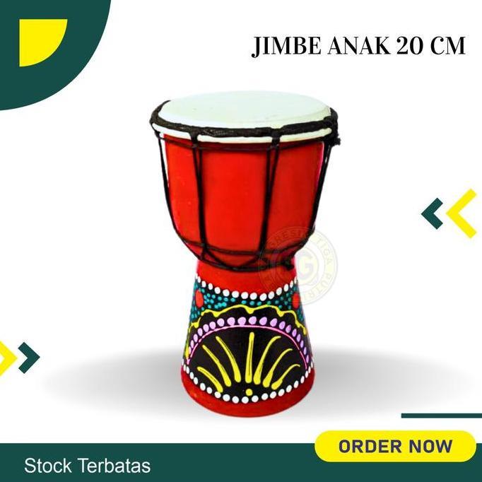 Djembe- Jimbe ukuran 20 cm - Kendang Reagge - Drum Jimbe Besar musik