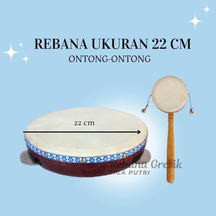 Rebana mainan anak ukuran 22 cm alat musik rebana anak alat rebana alat