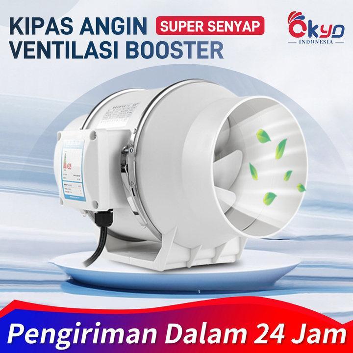 4" 6" 8"Inch 220V Blower Kipas Angin Buang Diam Ekstraktor Kipas Saluran Sebaris  Hisap Untuk Kamar 