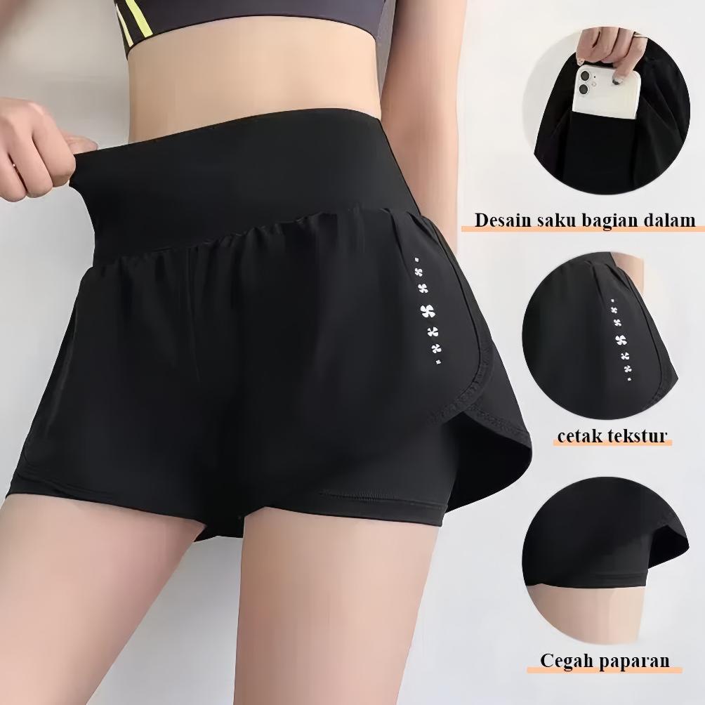 BEST SELLER CELANA ROK SHORT YOGA CELANA PENDEK WANITA SPORT JOGGING SEPEDA LARI ZUMBA SENAM AEROBIK
