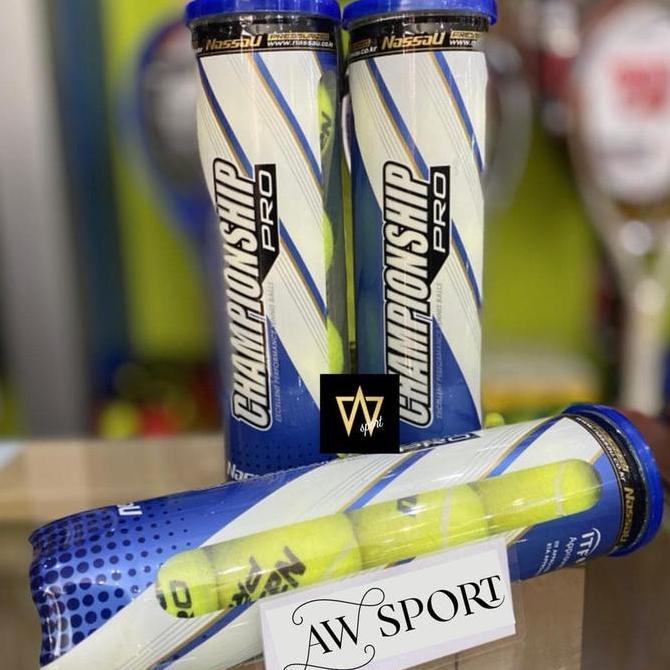 Bola Tenis NASSAU CHAMPION SHIP PRO/ Bola tenis nassau biru isi 4