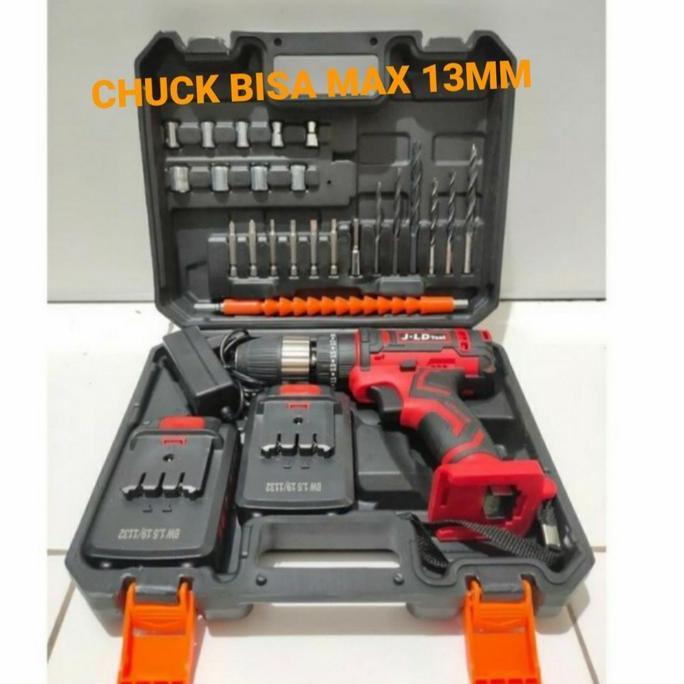 Yourpw- Bor Cordless Jld 36V Baterai Impact Drill