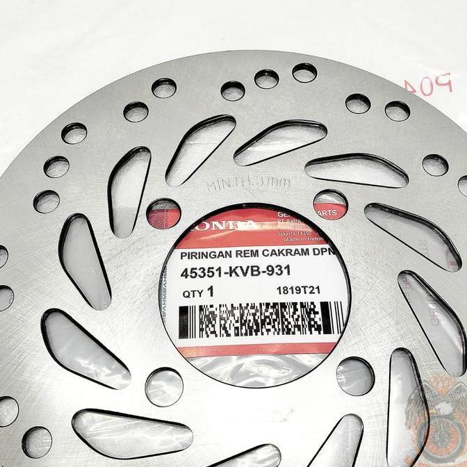 Piringan Depan + Dispad Depan Kvb/Kvy Asli Original Beat Karbu Pop Street Piringa Cakram Kampas Rem 